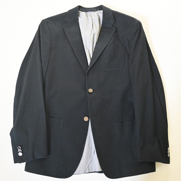 Banana Republic 42R 619670 Cotton Hopsack Silver Button Blazer Jacket Sport Coat